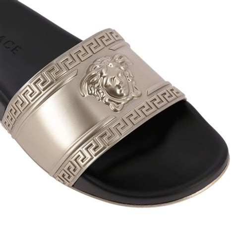 versace men's mules|Versace sandals black label.